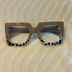 Bold Brown Oversized Square Glasses